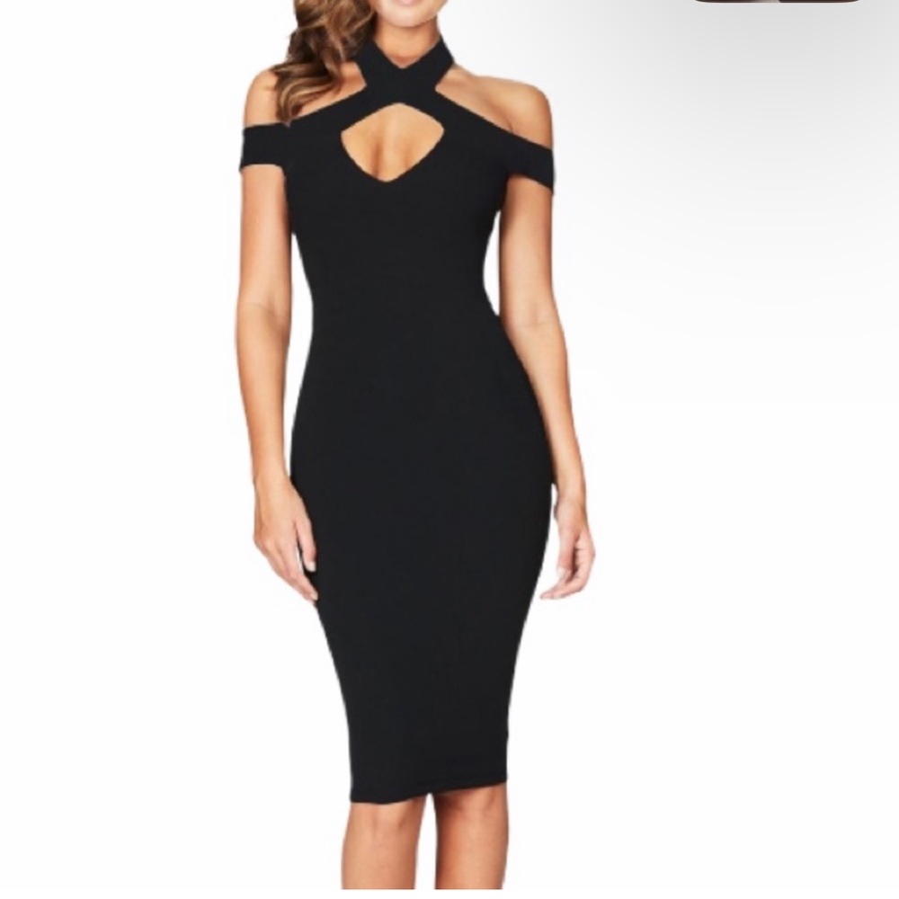 NOOKIE Black BodyCon Cocktail Dress Size S